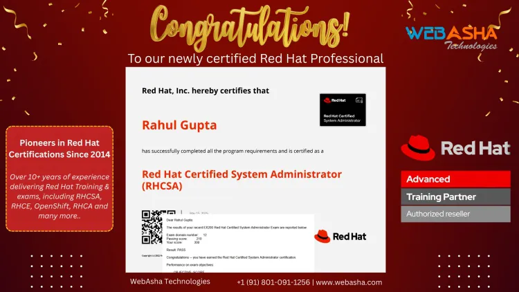 RHCSA EX200 Success Story: How a WebAsha Student Passed First Time